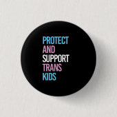 Badge Rond 2,50 Cm Protéger et soutenir les enfants trans (Devant)