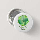 Badge Rond 2,50 Cm Protéger La Terre (Devant & derrière)