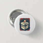Badge Rond 2,50 Cm Protéger le vote (Devant & derrière)