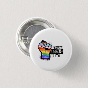 Badge Rond 2,50 Cm Protéger les jeunes LGBTQ