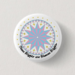 Badge Rond 2,50 Cm Protest Hex Sign Trans Rights Button
