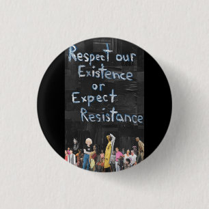 Badge Rond 2,50 Cm Protest Sign