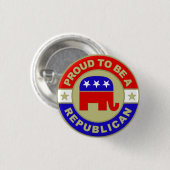 Badge Rond 2,50 Cm Proud républican (Devant & derrière)