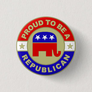 Badge Rond 2,50 Cm Proud républican