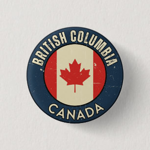 Badge Rond 2,50 Cm Province de la Colombie-Britannique Canada