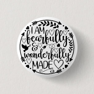Badge Rond 2,50 Cm Psaume 39 Merveilleusement fait Écriture chrétienn
