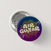 Badge Rond 2,50 Cm Psychedelic Air Guitare Retro Flair Pinback (Devant & derrière)