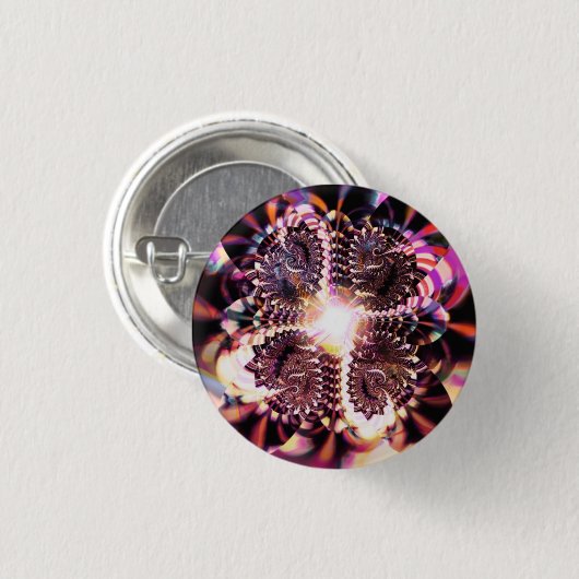 Badge Rond 2,50 Cm PsyFractal (Devant & derrière)