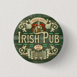 Badge Rond 2,50 Cm Pub irlandais Jour de la Saint Patrick personnalis