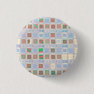 Badge Rond 2,50 Cm Puces de silicium sur un bouton de plaquette