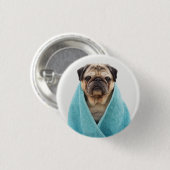 Badge Rond 2,50 Cm Pug (Devant & derrière)