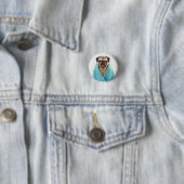 Badge Rond 2,50 Cm Pug (En situation)