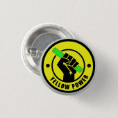 Badge Rond 2,50 Cm Puissance jaune de Pin (Devant & derrière)