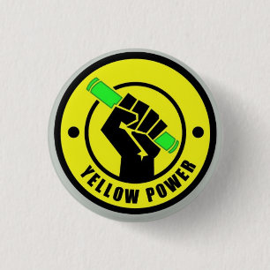 Badge Rond 2,50 Cm Puissance jaune de Pin