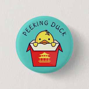 Badge Rond 2,50 Cm Pun de canard de Pékin