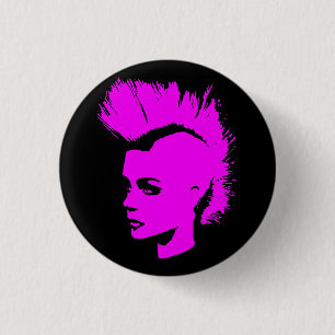 Badge Rond 2,50 Cm Punk Girl