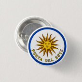 Badge Rond 2,50 Cm Punta del Este, Uruguay (Devant & derrière)