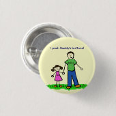 Badge Rond 2,50 Cm Push Daddy's Buttons Customisé Papa Pin Cadeaux (Devant & derrière)