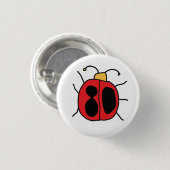 Badge Rond 2,50 Cm quatre-vingts-insecte (Devant & derrière)