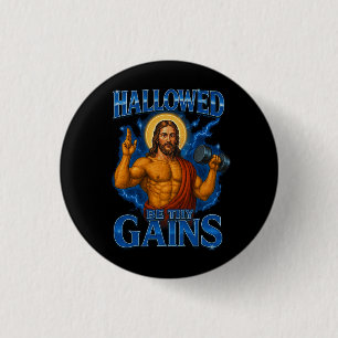 Badge Rond 2,50 Cm Que Tes Gains Soient Sanctifiés Gym Jésus - Tonner