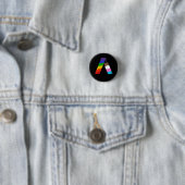 Badge Rond 2,50 Cm Queer Ally Pin (En situation)