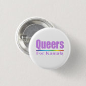 Badge Rond 2,50 Cm Queers pour Kamala / Kamala Harris (Devant & derrière)