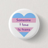 Badge Rond 2,50 Cm quelqu'un que j'aime est trans (Devant)
