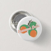 Badge Rond 2,50 Cm Quenepas Espagnol Limes Fruit Main tiré (Devant & derrière)