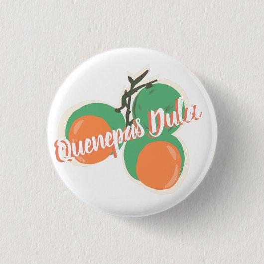 Badge Rond 2,50 Cm Quenepas Espagnol Limes Fruit Main tiré (Devant)