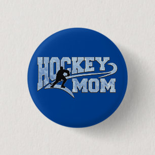 Badge Rond 2,50 Cm Queue de sport Maman de hockey