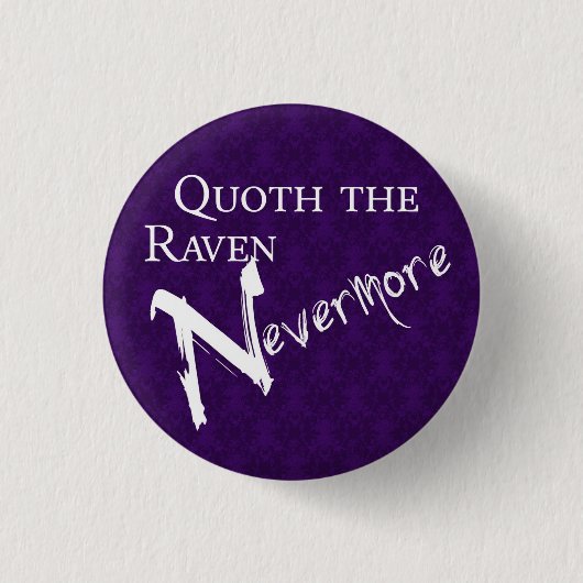Badge Rond 2,50 Cm Quoth the raven Nevermore (Devant)