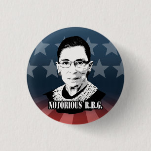 Badge Rond 2,50 Cm R.B.G. notoires - Ruth Bader Ginsburg
