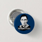 Badge Rond 2,50 Cm R.B.G. notoires - Ruth Bader Ginsburg (Devant & derrière)
