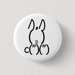 Badge Rond 2,50 Cm Rabbit ASCII
