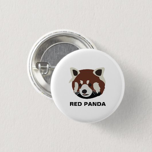 Badge Rond 2,50 Cm Raccoon Red Panda Raccoon (Devant & derrière)