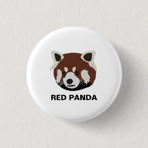 Badge Rond 2,50 Cm Raccoon Red Panda Raccoon