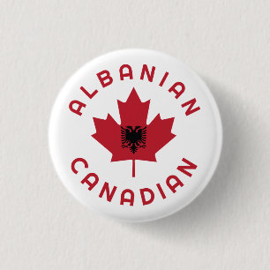 Badge Rond 2,50 Cm Racines albanaises canadiennes