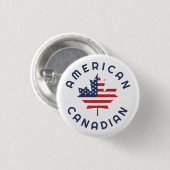 Badge Rond 2,50 Cm Racines américaines canadiennes (Devant & derrière)