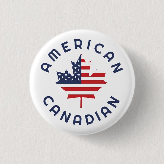 Badge Rond 2,50 Cm Racines américaines canadiennes (Devant)