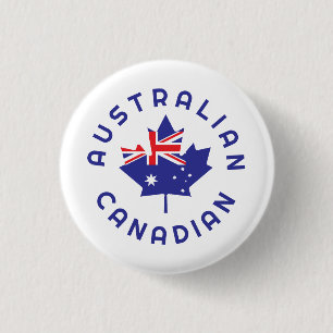 Badge Rond 2,50 Cm Racines australiennes canadiennes