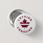 Badge Rond 2,50 Cm Racines canadiennes lettones (Devant & derrière)