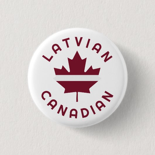 Badge Rond 2,50 Cm Racines canadiennes lettones (Devant)