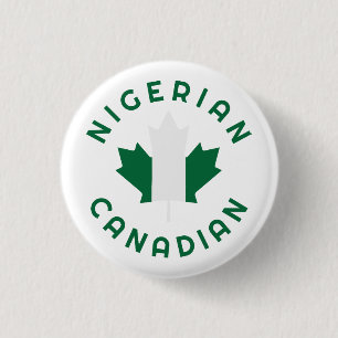 Badge Rond 2,50 Cm Racines canadiennes nigérianes