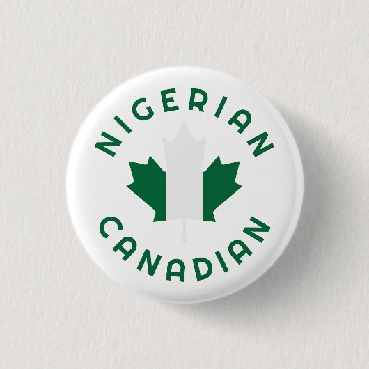 Badge Rond 2,50 Cm Racines canadiennes nigérianes (Devant)