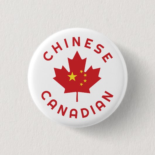 Badge Rond 2,50 Cm Racines chinoises canadiennes (Devant)