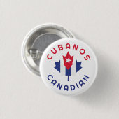 Badge Rond 2,50 Cm Racines des Cubanos canadiens (Devant & derrière)