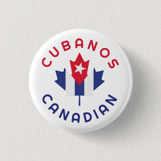 Badge Rond 2,50 Cm Racines des Cubanos canadiens (Devant)