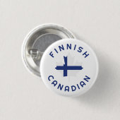 Badge Rond 2,50 Cm Racines finlandaises canadiennes (Devant & derrière)