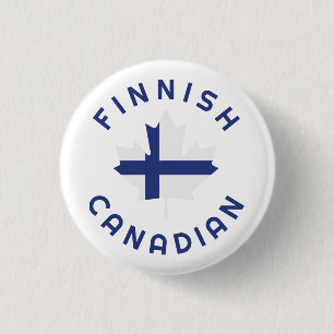 Badge Rond 2,50 Cm Racines finlandaises canadiennes