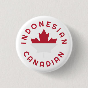 Badge Rond 2,50 Cm Racines indonésiennes canadiennes